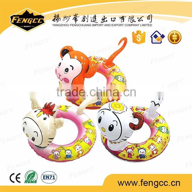 eco-friendly Phthalate Free Cartoon colorful Inflatable floating inflatable baby swimming ring