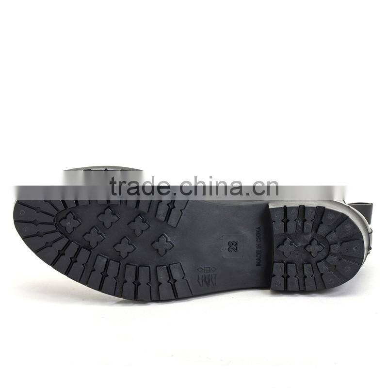 black matte PVC rain shoes wellington boots chelsea waterproof shoes women