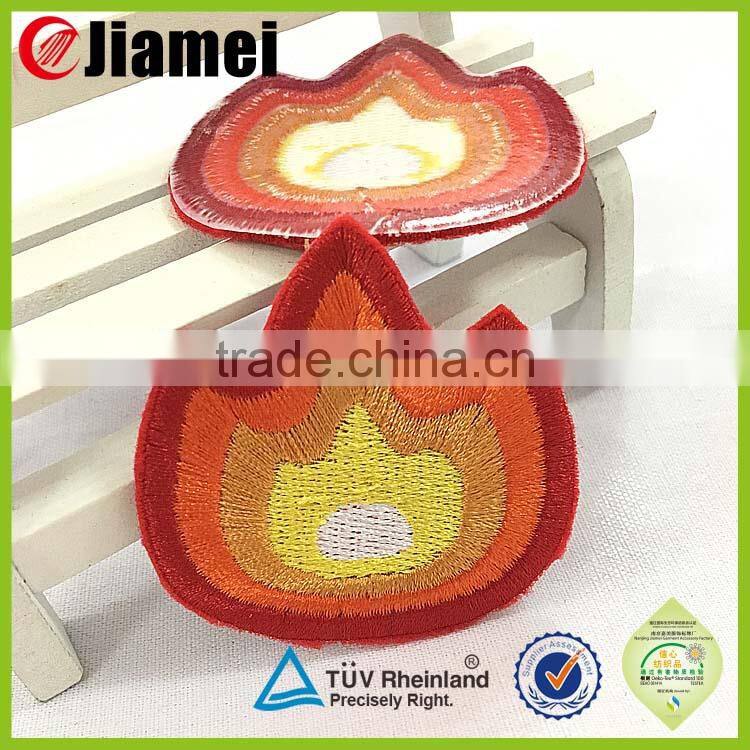 OEM services big factory backing glue heat transfer embroidery patch for clothing