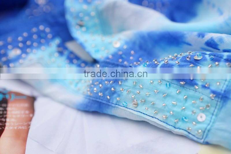 women's tie dye blouse & top , women's beads neck blouse