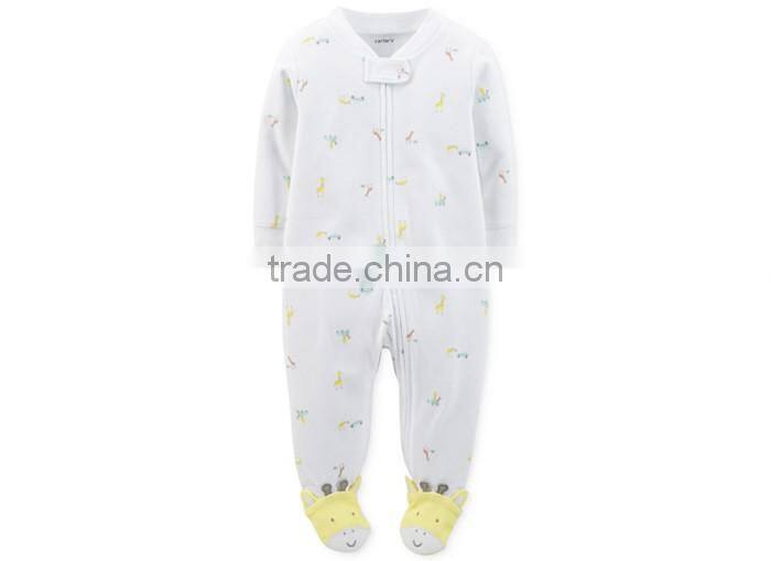 Wholesale lovely bear padded infant baby coveralls one piece animal baby romper