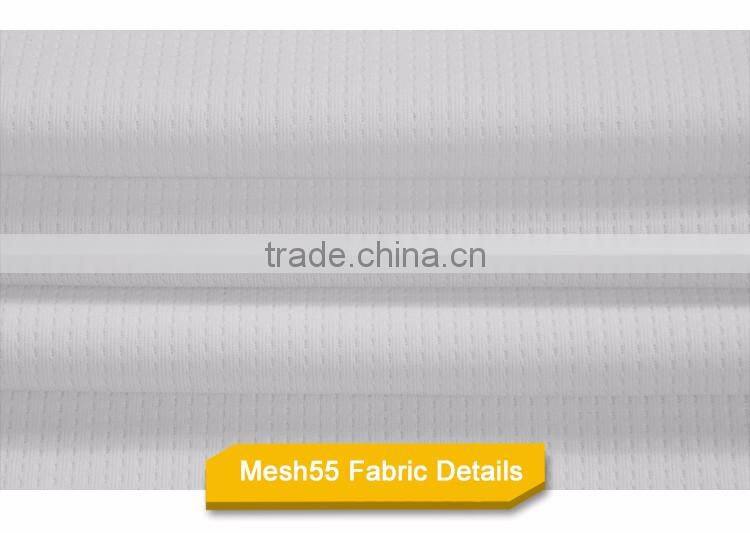 polyester mesh high quality flocking logo soccer jersey