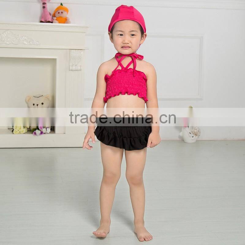 2017 Boutique summer baby swimming wear fashion beach clothing set baby bikini children swimwear