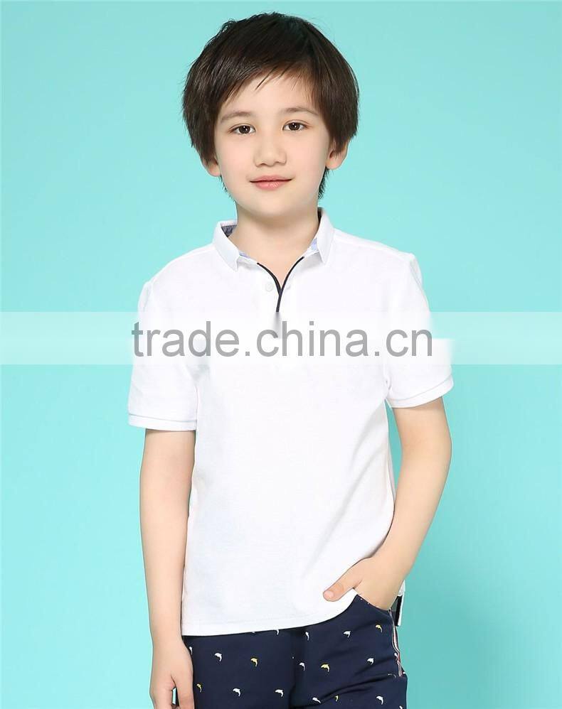 fashion new 2016 boys T shirts white casual boys t shirt /polo t shirts kids brand with short sleeve