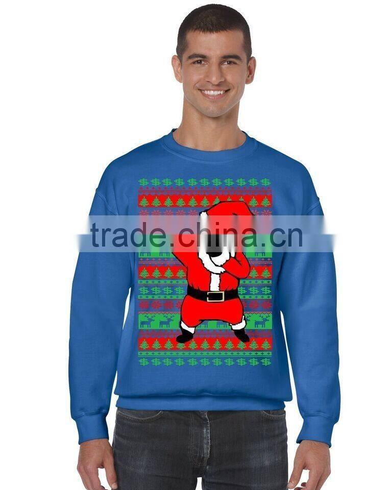 Wholesale ugly Christmas hand knitting cotton pullover sweater designs