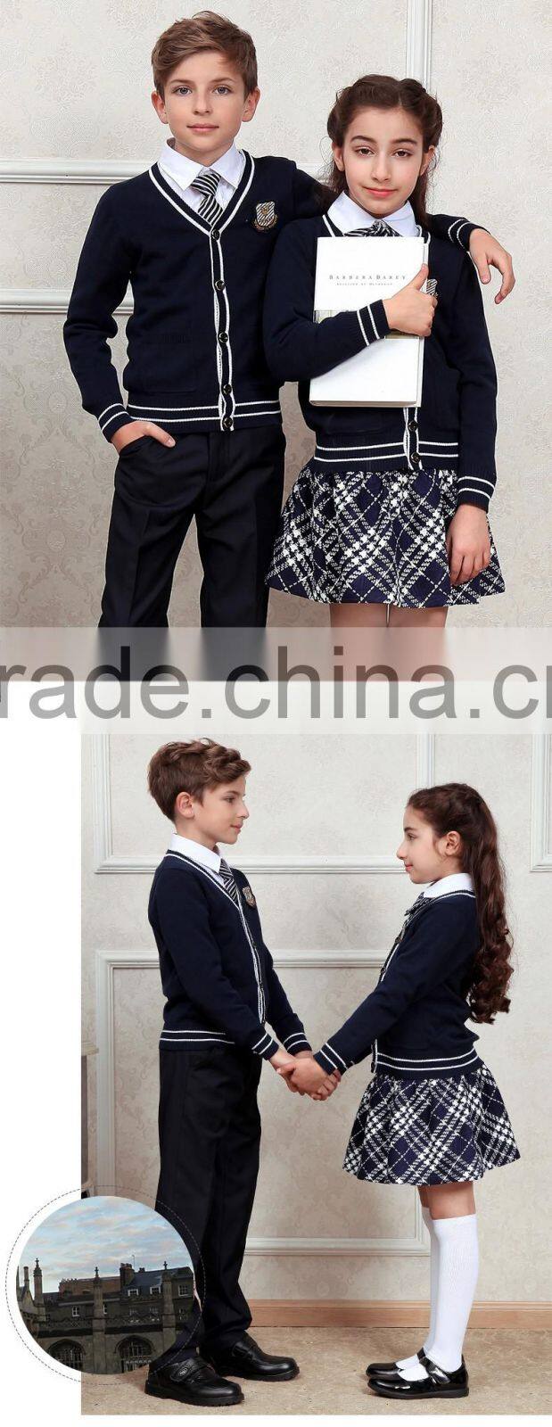 Noble temperament latest design school uniform sweater design