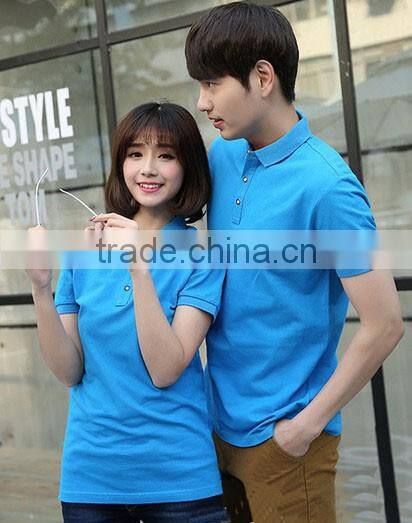2017 China OEM alibaba wholesale high quality hot sale couples Polo shirt custom