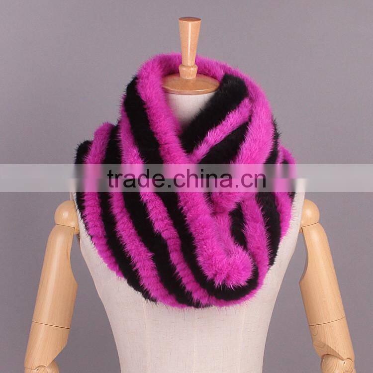 New design fashion neckwear Fur Knit Scarf neck scarf women