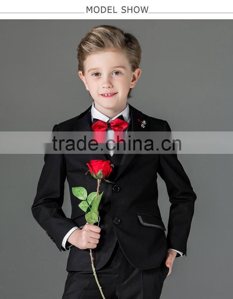 ELPA NXB0075 formal designer slimming wholesale black 3 piece kids boys suits