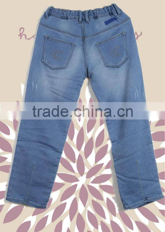 kids elastic waist denim jeans