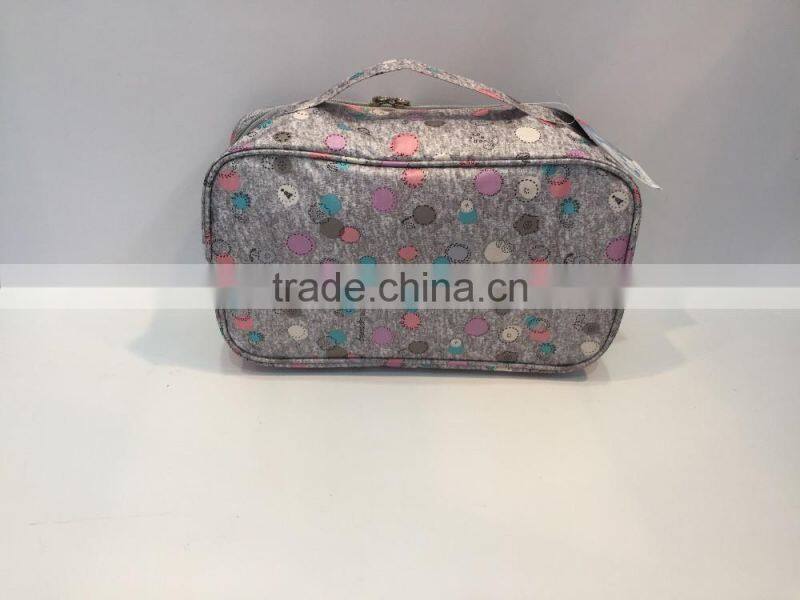 2017 hot sales wholesales custom ladies travel polyester cosmetic bag