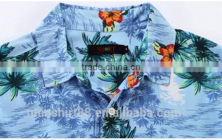 Stylish men t-shirts cheap fancy hawaiian shirts wholesale