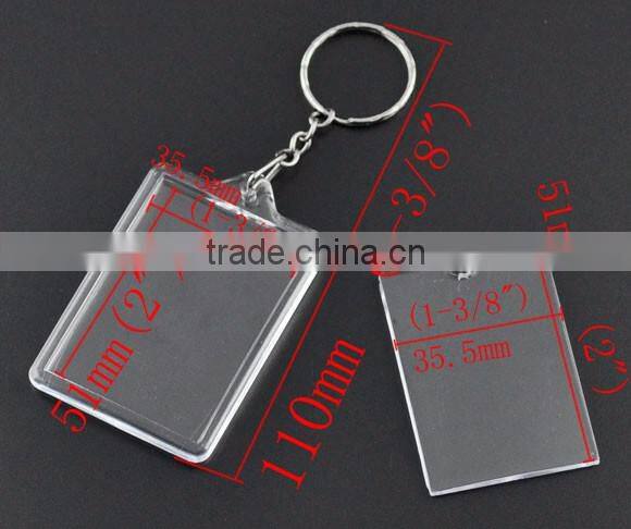 High Quality W/Transparent Plastic Picture Frames Key Chain