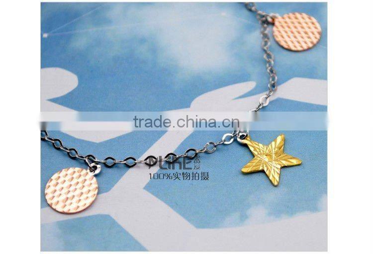 moon and star 925 silver bracelet