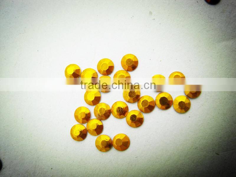 Octagon for hot fix motif China quality Aluminum Gold 3mm Rhinestud Hot Fix Octagon