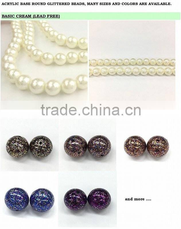 Popular Glitter Beads Shiny for accesorries , many colors available