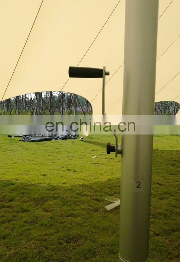 Beige 25x14m big three peak star canopy tent used for 100 people party/event/trade show with factory price