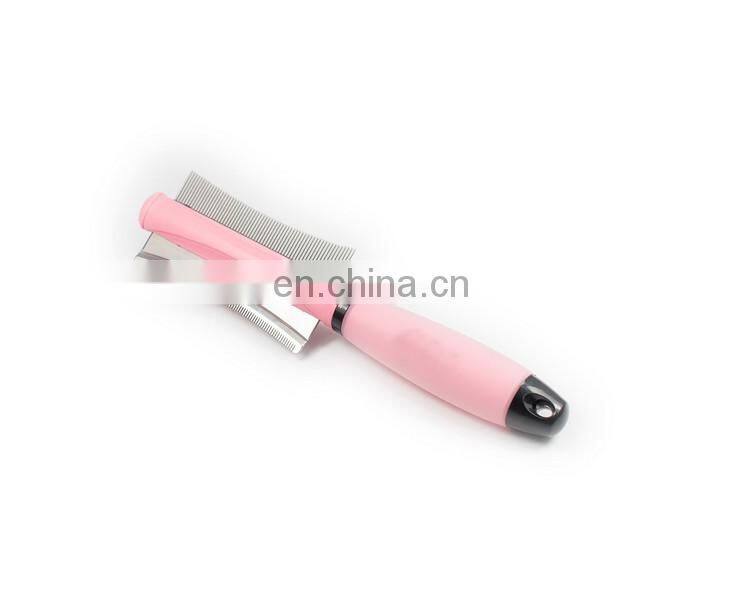 Stainless Steel Double Side Dog Cat Comb Rake Pet Hair Grooming Brush Fur Shedding Cleaning Tool