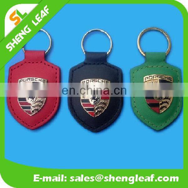 Top A quality leather car keychain with custom logo