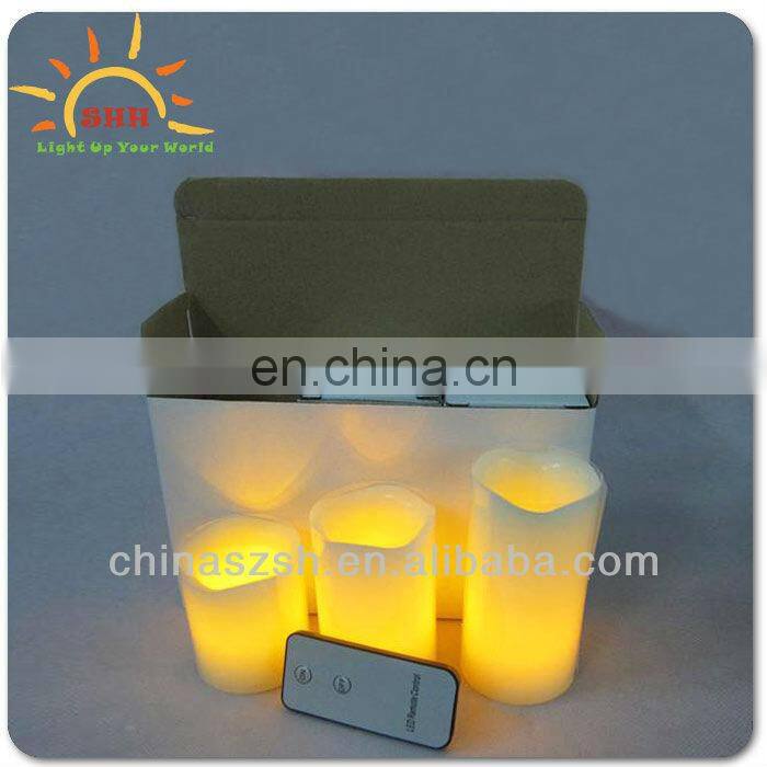 ABS material light E 14 LED flicker flame candle light bulbs with remote control