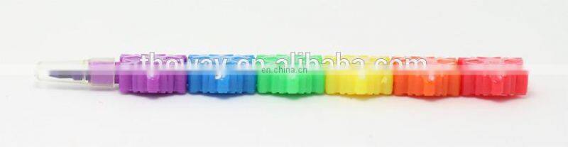 stacking crayon mult-color non-sharpen crayon snow shaped