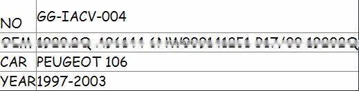 Idle Air Control Valve for PEUGEOT 106 OEM 1920.2Q A96144 6NW009141251