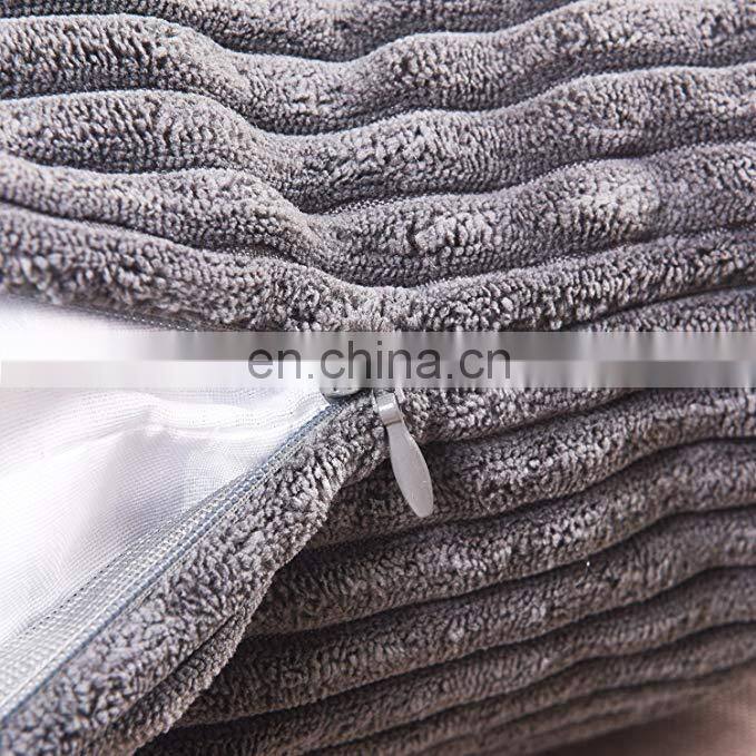 Corduroy velvet throw pillow covers Square cushions for home decor