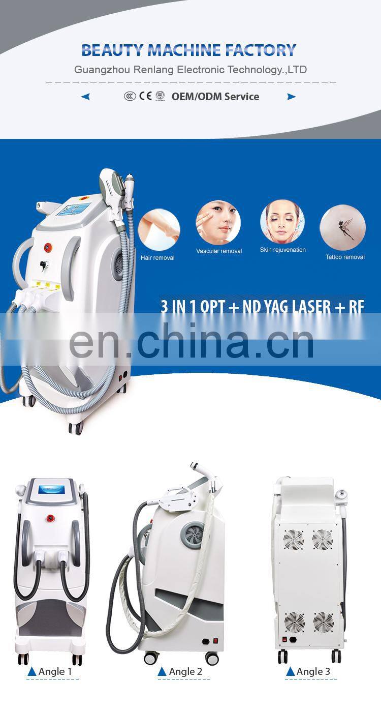 Guangzhou Renlang skin tightening RF tattoo removal laser hair removal IPL lamp