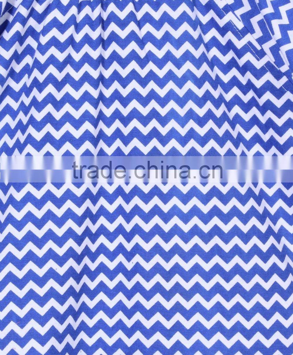 2016 Pictures of girls cotton short sleeves chevron tops with headband