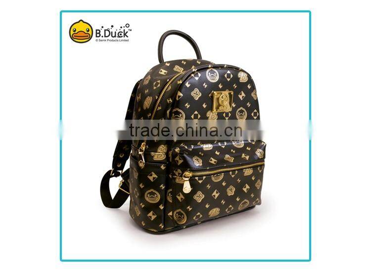 Fashionable custom design OEM pu leather backpacks