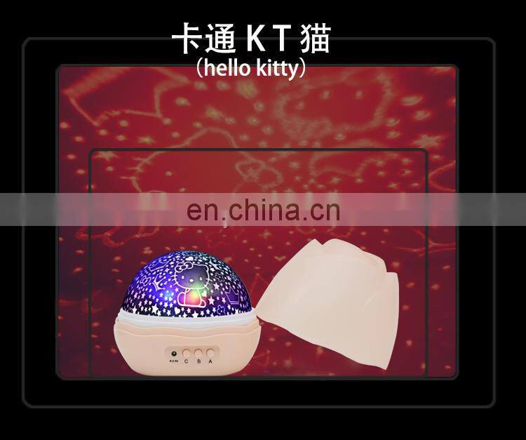 Rotary projector moon lamp led colorful night lights for kids