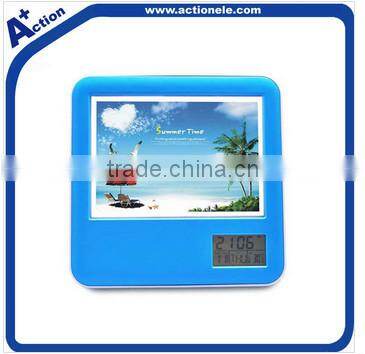 pen holder and photo frame digital desk clock