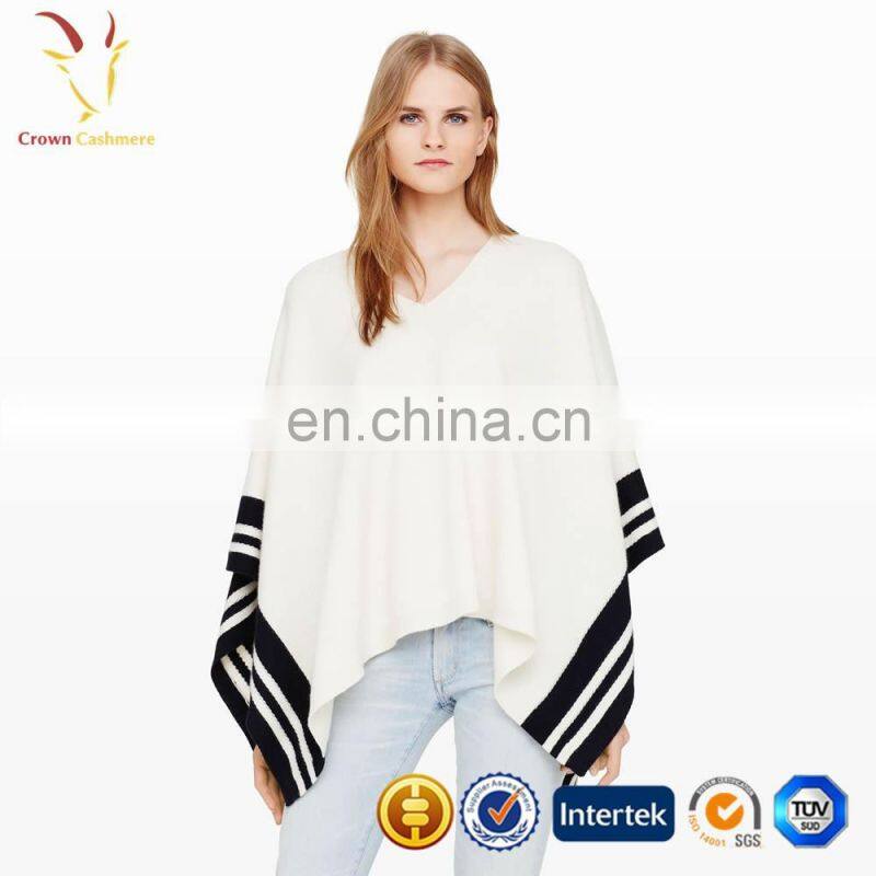 Winter Warm Knit Women Poncho Wholesale Cashmere Poncho