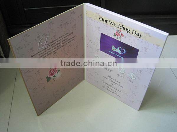 10.1inch lcd video greeting card lcd video business brochure