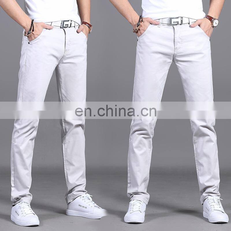 Custom spring new men's fashion work pants breathable casual slim pants