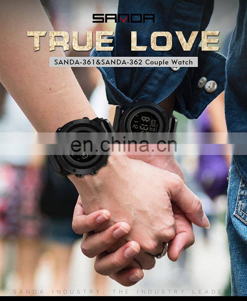 SANDA 361G/362L Men Women Multi-function Sports Digital Watches Outdoor Lovers Week Date Display Chronograph Wristwatch