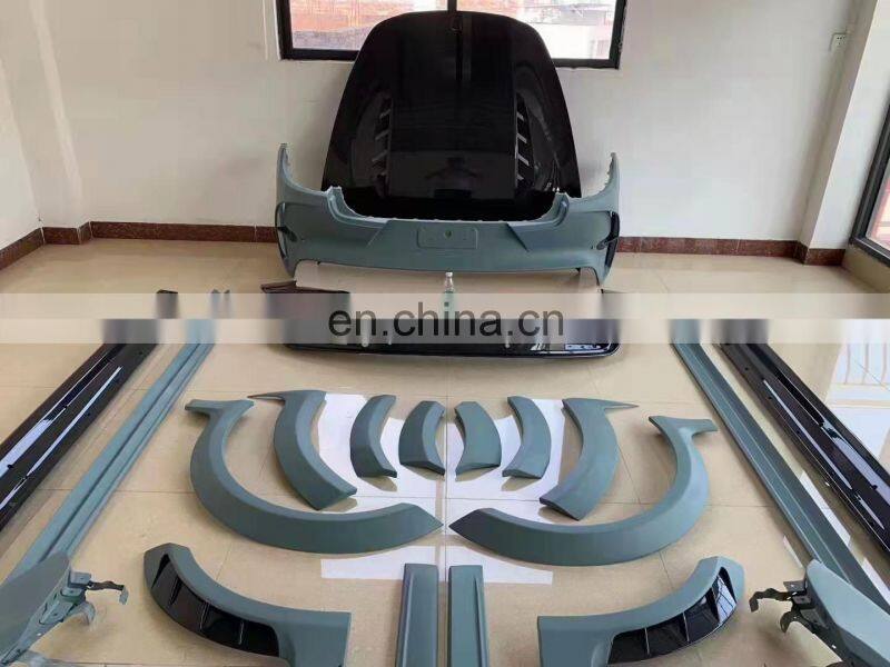 Runde Resin Or Carbon Fiber Material For 2017-2019 Porsche Panamera 971 Mansory Style Body Kit Front Rear Bumper Lips Hood