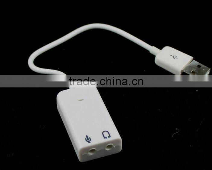 7.1 Channel USB 2.0 Sound Card Adapter, Plug and Play