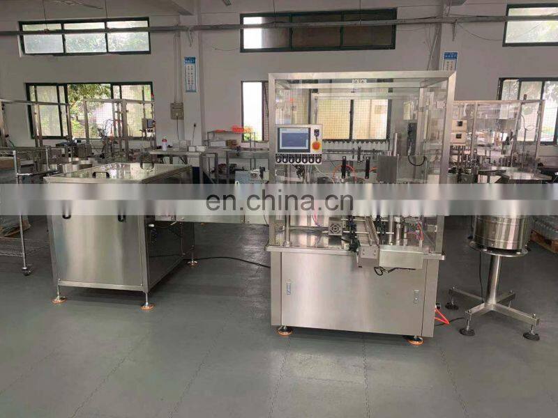 High quality small scale 3-in-1 oil eye drop e-liquid bottle eye vial water filling capping machine