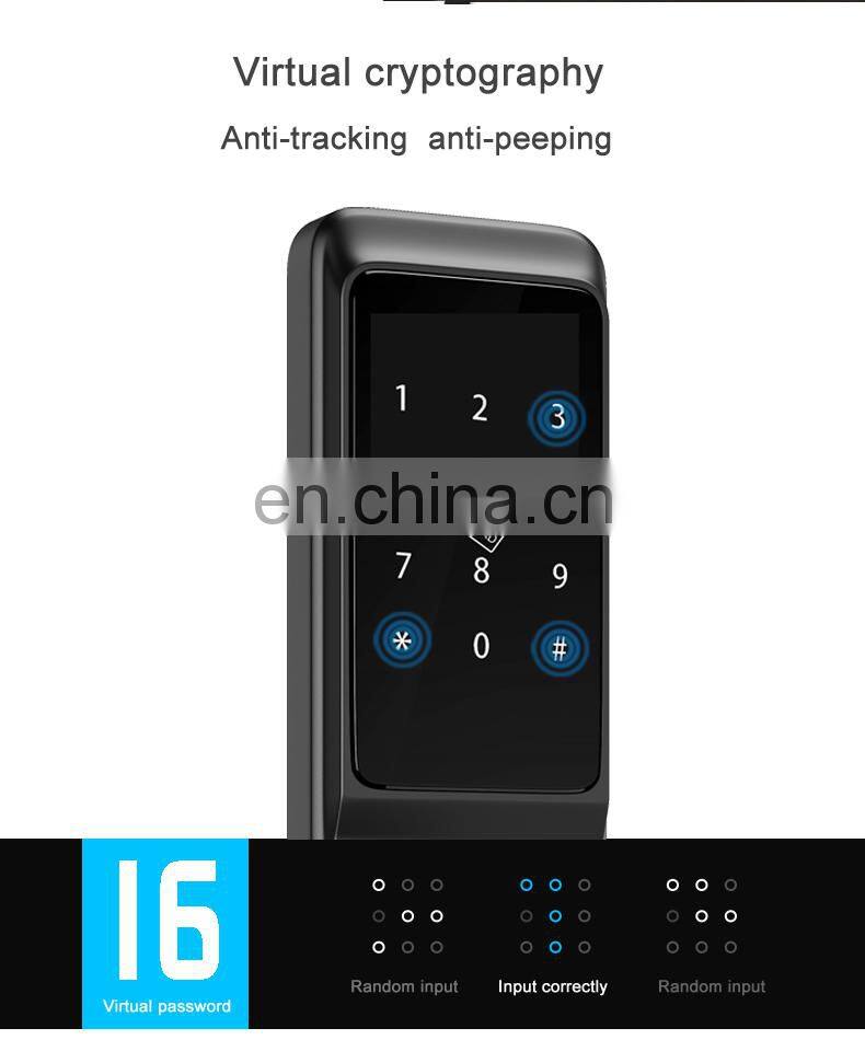 Encrypted Hot Sell Card Home Security Finger Print Biometric Fingerprint Door Locks Door Lock Smart Locks