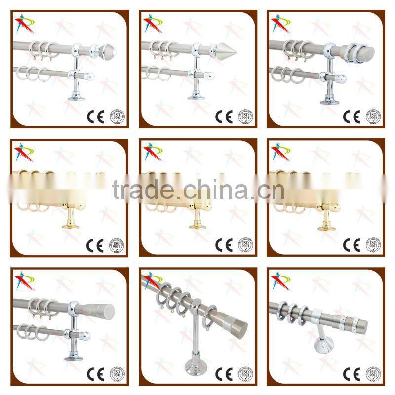 F25 Curtain rod with nickel mat curtain finials