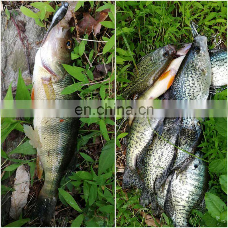 JOHNCOO Swimming Straight Tail Soft Baits Swim baits Soft Fishing Lures for Carp Bass Pike