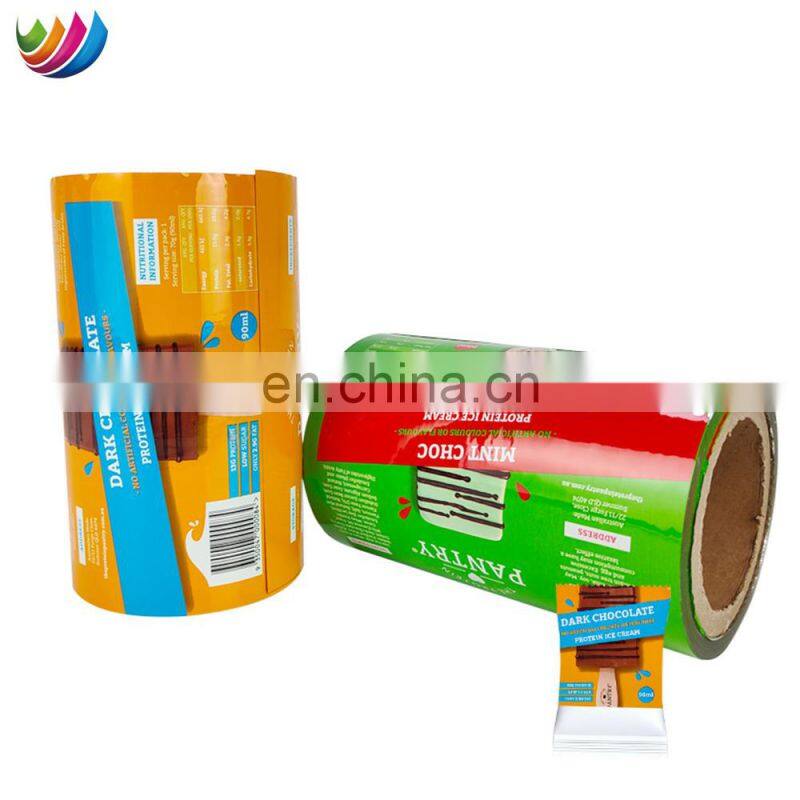 Food Grade Plastic Film Vmpet/PE/BOPP/CPP Pet Snacks Ice Cream Candy Laminate Roll Film For Food plastic packaging