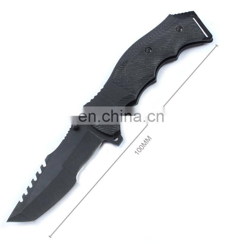 Outdoor Duty Knife Stainless Steel with Non-Slip G10 Handle For Camping Survival Knife