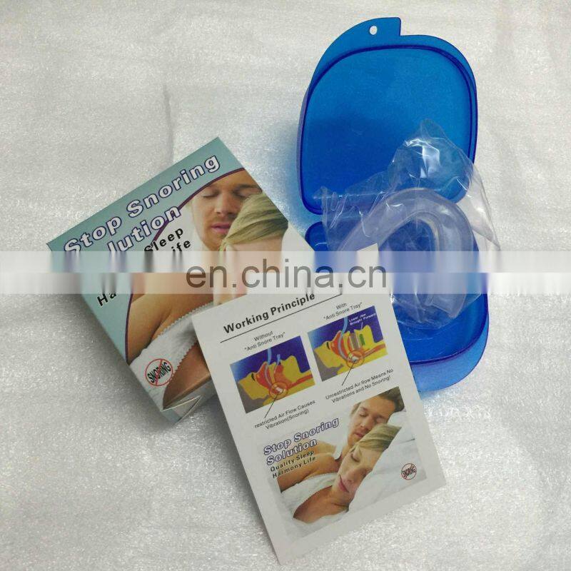 Silicone Sleeping Mouth Guard Stop Teeth Grinding Anti Snoring Bruxism Sleeping Aid Mouthguard with Case Box Health Care