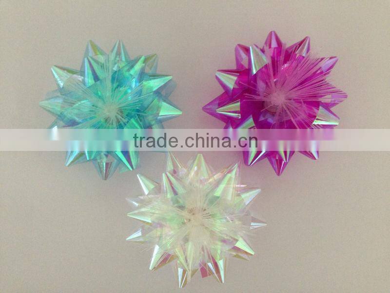 LED light Gift Decorative Ribbon Star Bow for Christmas party Decoration