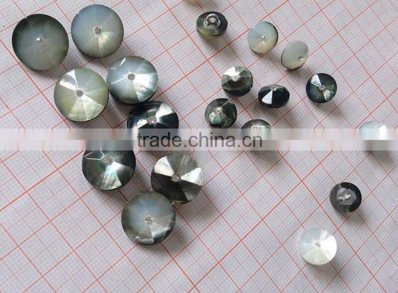 mother of pearl buttons with rhinestone,crystal and shell buttons