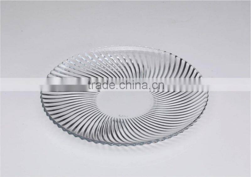 CE/EU/FDA/SGS/LFGB HIGH QUALITY DECORATIVE GLASS PLATE ,ROUND GLASS FRUIT PLATE,PAINTED GLASS PLATE