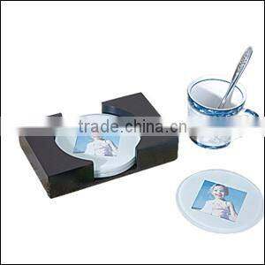 Promotional eco-friendly hot-selling blank glass coaster