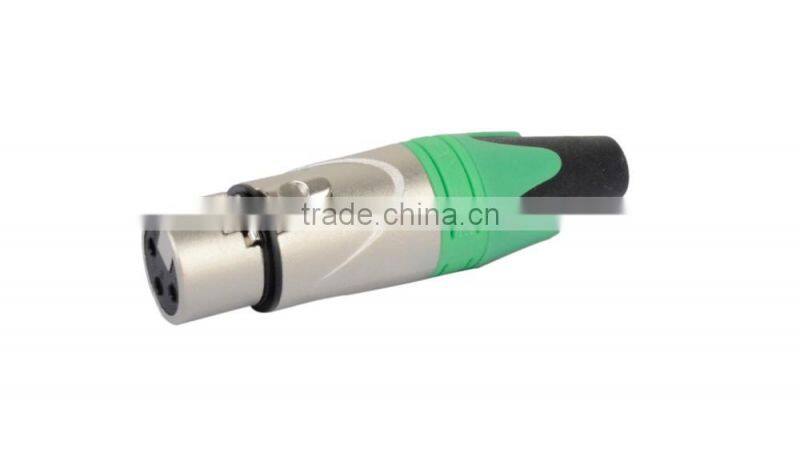 Green Preminum 3 Pin XLR Female Connector XLR197GR